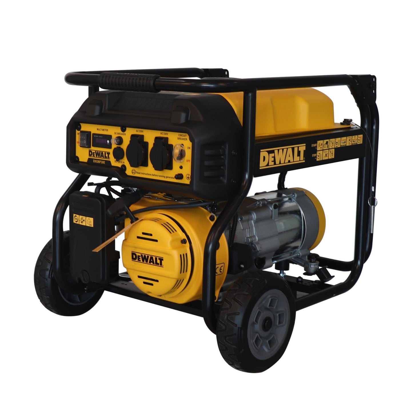 DEWALT Petrol Generator, 2700 Watts Rated Power, 20 L Fuel Tank, Manual Start, 19 Hours Run Time - DIY Store