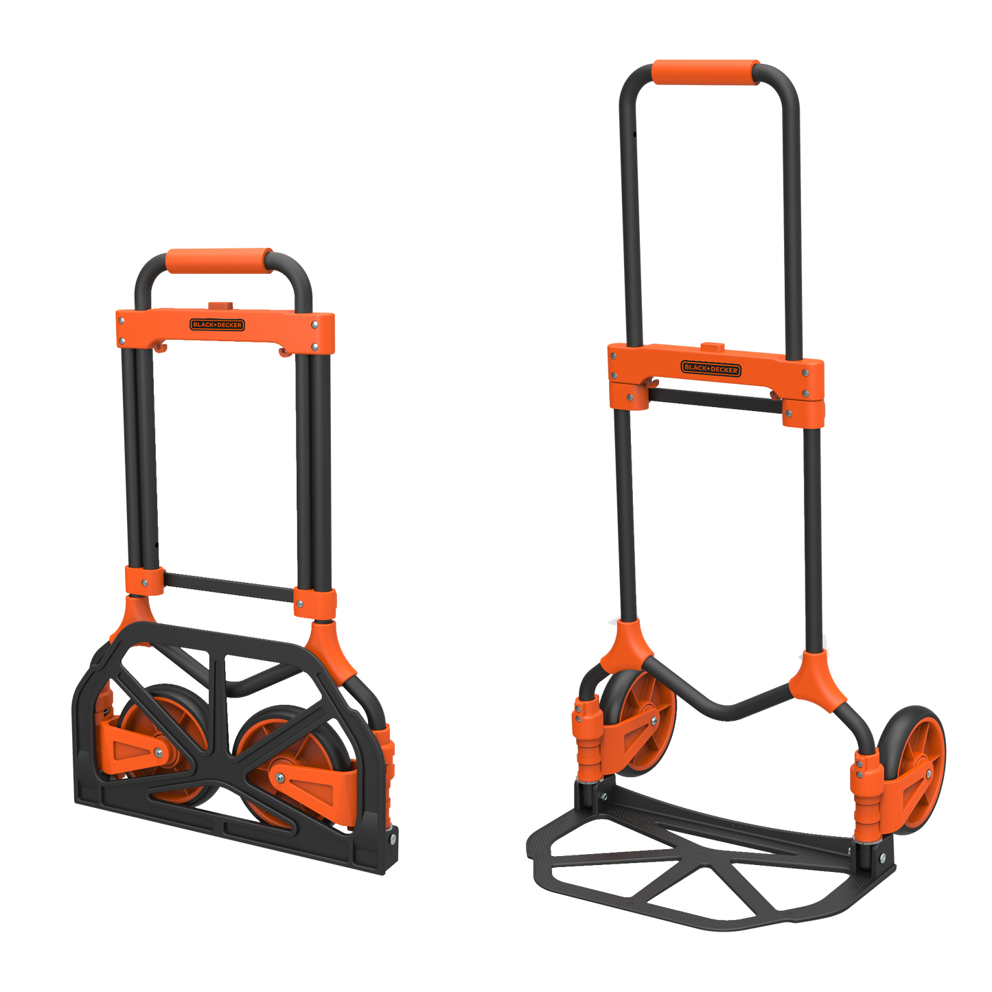 BLACK+DECKER Folding Hand truck 90Kg Load Capacity with Folding Basket - DIY Store
