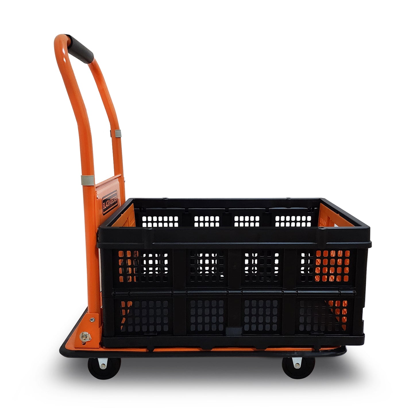 BLACK+DECKER Steel Platform Truck 80Kg with Folding Basket - DIY Store