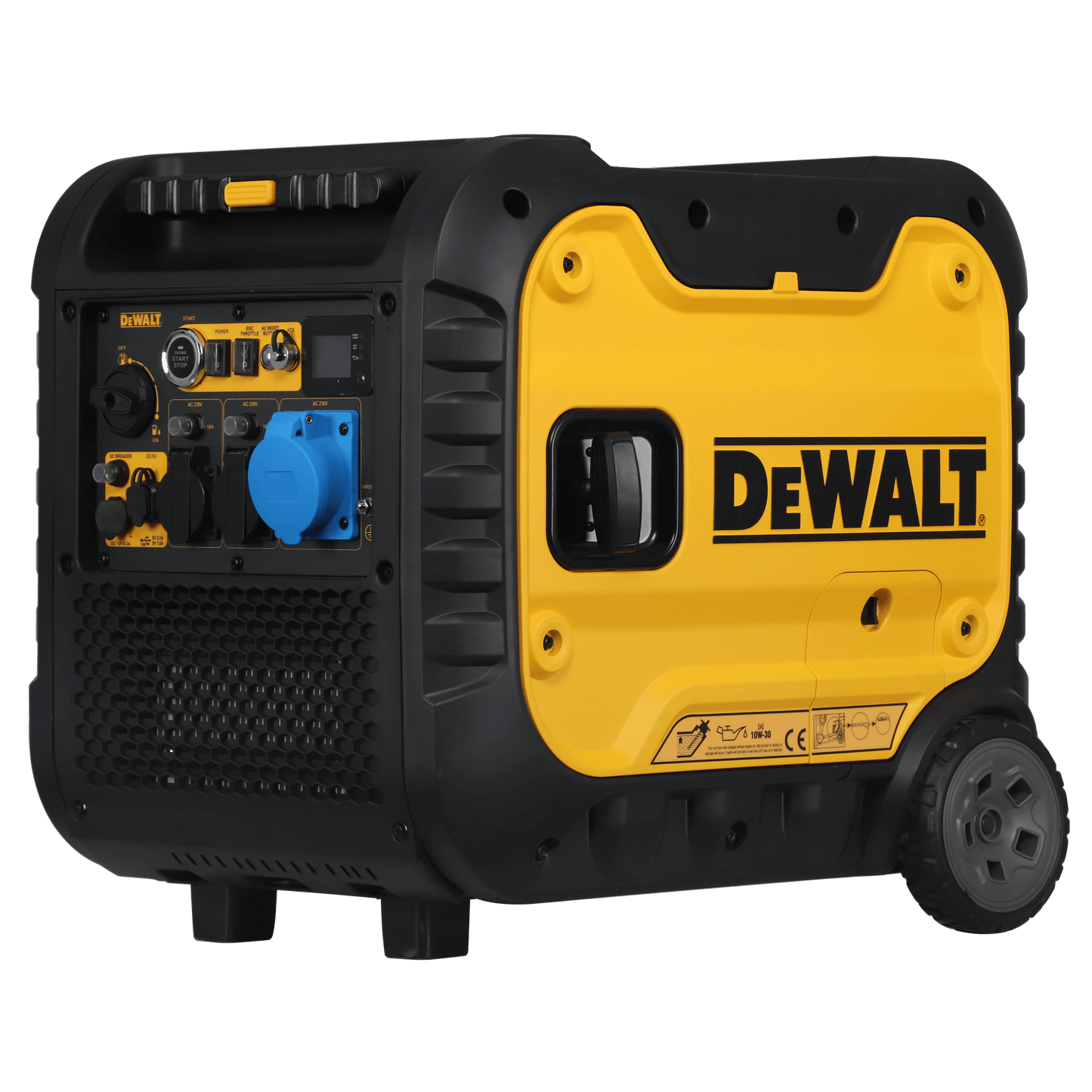 DEWALT Petrol Inverter Generator, Silent, 6000 Watts Rated Power, 14 L Fuel Tank, Electric Start, 7 Hours Run Time - DIY Store