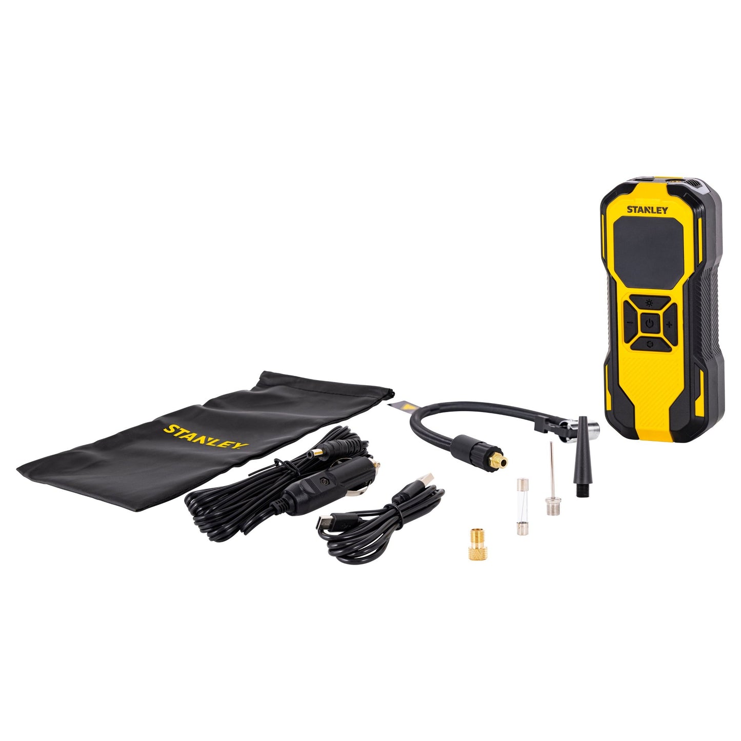 STANLEY Cordless Tire Inflator, Digital Gauge, Max Air Delivery 150 PSi, Built-in LED Light, Dual Power Sources - DIY Store
